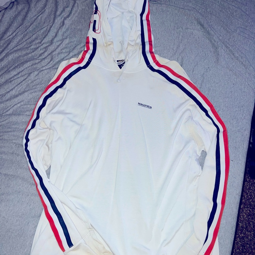 Nautica pull over white hoodie